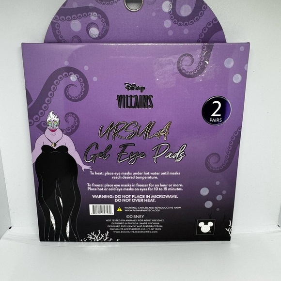 Disney Villains Ursula Gel Eye Pads - 2 Pairs - Hot & Cold Therapy - NEW - Picture 2 of 2